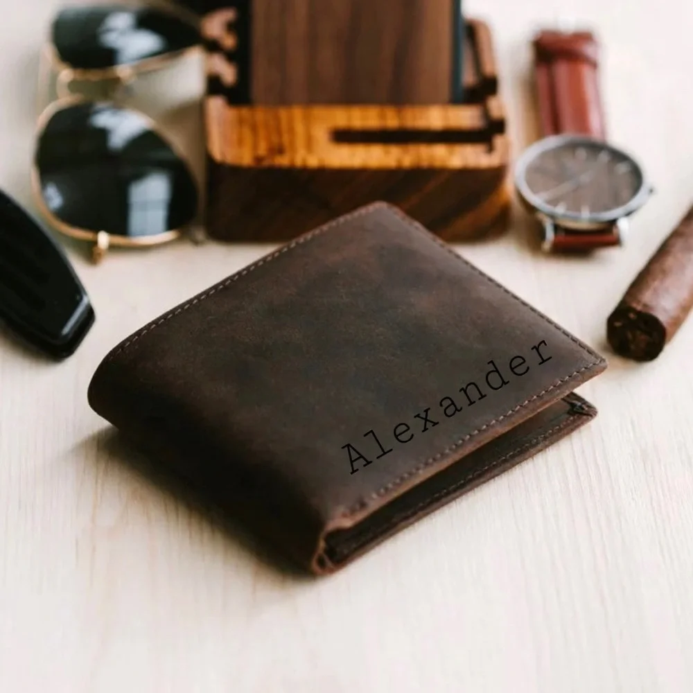 Custom Wallets For Men Personalized Gifts For Men Personalized Wallet For Men - Picture 2 of 5